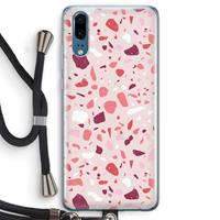 CaseCompany Terrazzo N°15: Huawei P20 Transparant Hoesje met koord