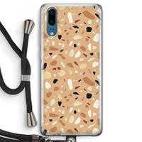 CaseCompany Terrazzo N°17: Huawei P20 Transparant Hoesje met koord