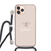 CaseCompany Be(e) kind: iPhone 11 Pro Transparant Hoesje met koord