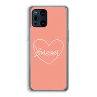 CaseCompany Forever heart: Oppo Find X3 Transparant Hoesje