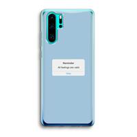 CaseCompany Reminder: Huawei P30 Pro Transparant Hoesje