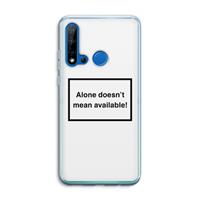 CaseCompany Alone: Huawei P20 Lite (2019) Transparant Hoesje