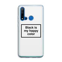 CaseCompany Black is my happy color: Huawei P20 Lite (2019) Transparant Hoesje