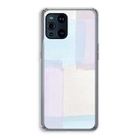 CaseCompany Square pastel: Oppo Find X3 Transparant Hoesje