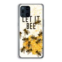 CaseCompany Let it bee: Oppo Find X3 Transparant Hoesje