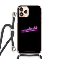 CaseCompany Vice Black: iPhone 11 Pro Transparant Hoesje met koord