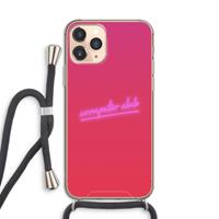 CaseCompany Vice Glow: iPhone 11 Pro Transparant Hoesje met koord