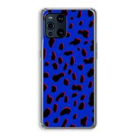 CaseCompany Blue Leopard: Oppo Find X3 Transparant Hoesje