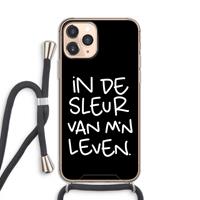 CaseCompany De Sleur: iPhone 11 Pro Transparant Hoesje met koord