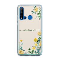 CaseCompany Gele bloemen: Huawei P20 Lite (2019) Transparant Hoesje