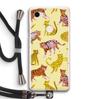 CaseCompany Cute Tigers and Leopards: Pixel 3 Transparant Hoesje met koord