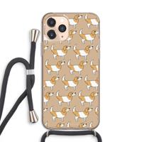 CaseCompany Doggy: iPhone 11 Pro Transparant Hoesje met koord