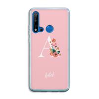 CaseCompany Pink Bouquet: Huawei P20 Lite (2019) Transparant Hoesje