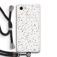 CaseCompany Terrazzo N°14: Pixel 3 Transparant Hoesje met koord