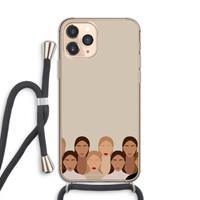 CaseCompany Girls girls girls: iPhone 11 Pro Transparant Hoesje met koord