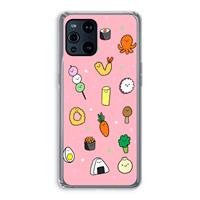 CaseCompany Happy bento friends: Oppo Find X3 Transparant Hoesje