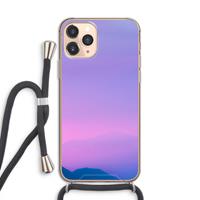 CaseCompany Sunset pastel: iPhone 11 Pro Transparant Hoesje met koord