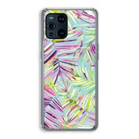 CaseCompany Tropical Palms Blue: Oppo Find X3 Transparant Hoesje