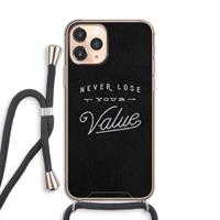 CaseCompany Never lose your value: iPhone 11 Pro Transparant Hoesje met koord