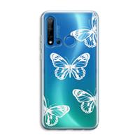 CaseCompany White butterfly: Huawei P20 Lite (2019) Transparant Hoesje