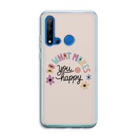 CaseCompany Happy days: Huawei P20 Lite (2019) Transparant Hoesje