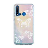 CaseCompany White butterfly: Huawei P20 Lite (2019) Transparant Hoesje