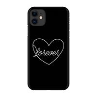 CaseCompany Forever heart black: Volledig geprint iPhone 11 Hoesje