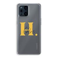 CaseCompany Amber Script: Oppo Find X3 Transparant Hoesje