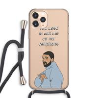 CaseCompany Hotline bling: iPhone 11 Pro Transparant Hoesje met koord