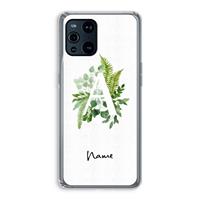 CaseCompany Green Brush: Oppo Find X3 Transparant Hoesje