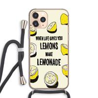 CaseCompany Lemonade: iPhone 11 Pro Transparant Hoesje met koord