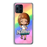 CaseCompany Chibi Maker vrouw: Oppo Find X3 Transparant Hoesje