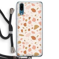 CaseCompany Terrazzo N°18: Huawei P20 Transparant Hoesje met koord