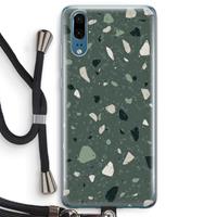 CaseCompany Terrazzo N°19: Huawei P20 Transparant Hoesje met koord