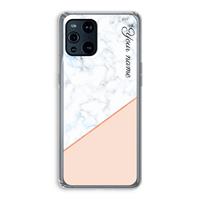 CaseCompany Marmer in stijl: Oppo Find X3 Transparant Hoesje