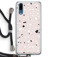 CaseCompany Terrazzo N°20: Huawei P20 Transparant Hoesje met koord