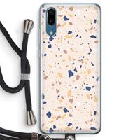 CaseCompany Terrazzo N°23: Huawei P20 Transparant Hoesje met koord