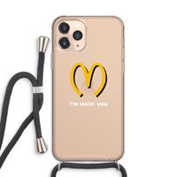 CaseCompany I'm lovin' you: iPhone 11 Pro Transparant Hoesje met koord