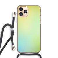 CaseCompany Minty mist pastel: iPhone 11 Pro Transparant Hoesje met koord