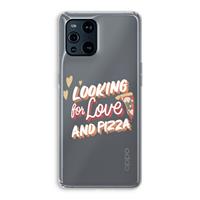 CaseCompany Pizza is the answer: Oppo Find X3 Transparant Hoesje