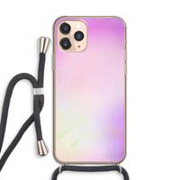 CaseCompany Flow mist pastel: iPhone 11 Pro Transparant Hoesje met koord