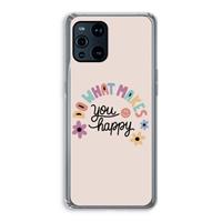 CaseCompany Happy days: Oppo Find X3 Transparant Hoesje