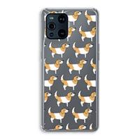 CaseCompany Doggy: Oppo Find X3 Pro Transparant Hoesje
