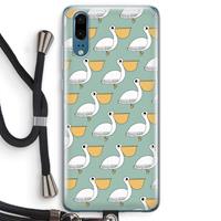 CaseCompany Pelican: Huawei P20 Transparant Hoesje met koord