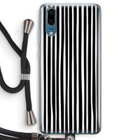 CaseCompany Stripes: Huawei P20 Transparant Hoesje met koord