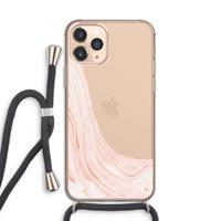 CaseCompany Peach bath: iPhone 11 Pro Transparant Hoesje met koord