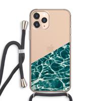 CaseCompany Weerkaatsing water: iPhone 11 Pro Transparant Hoesje met koord