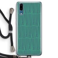 CaseCompany Swirls: Huawei P20 Transparant Hoesje met koord