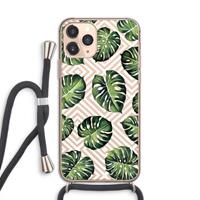 CaseCompany Geometrische jungle: iPhone 11 Pro Transparant Hoesje met koord