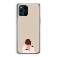 CaseCompany I drink wine: Oppo Find X3 Pro Transparant Hoesje